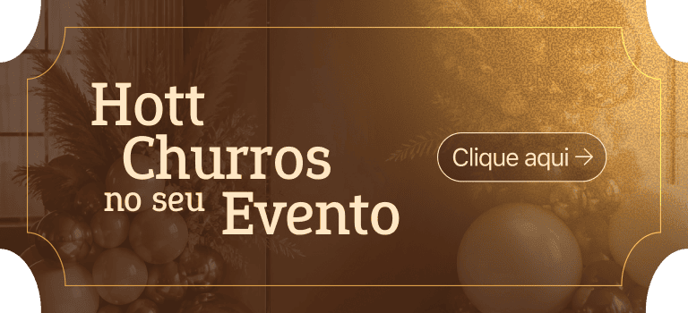 Botão Hott Churros no seu evento